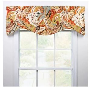 Contempo paisley picadilly shaped valance
